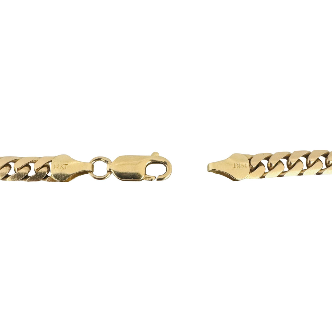 14k Yellow Gold 48g Solid Heavy 5.5mm Cuban Link Chain Necklace 24"