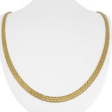 14k Yellow Gold 22.8g Solid Long 5mm Bismark Link Mesh Necklace Italy 36"