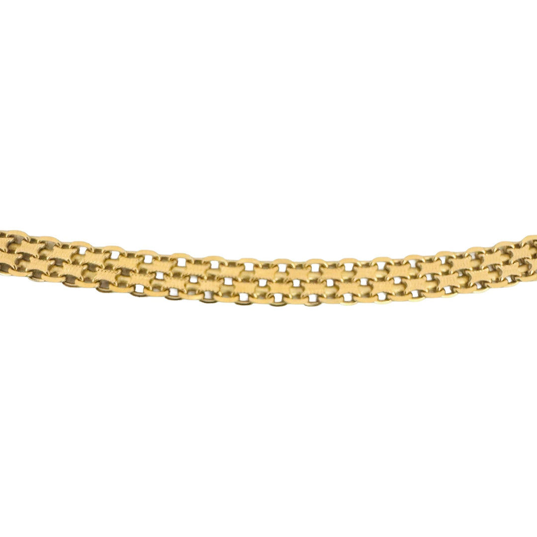 14k Yellow Gold 22.8g Solid Long 5mm Bismark Link Mesh Necklace Italy 36"