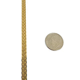 14k Yellow Gold 22.8g Solid Long 5mm Bismark Link Mesh Necklace Italy 36"
