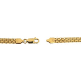 14k Yellow Gold 22.8g Solid Long 5mm Bismark Link Mesh Necklace Italy 36"