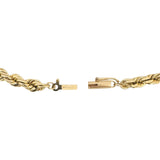 14k Yellow Gold 12.8g Solid Diamond Cut 4mm Rope Bracelet 7"