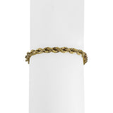 14k Yellow Gold 12.8g Solid Diamond Cut 4mm Rope Bracelet 7"
