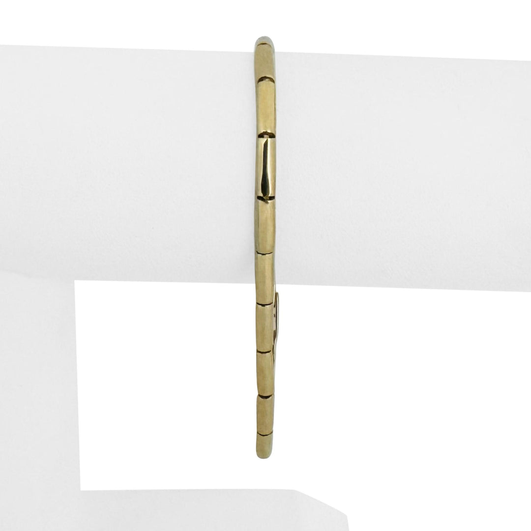 14k Yellow Gold 9.7g Ladies Rounded Bar Link Bracelet 7.25"