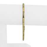 14k Yellow Gold 9.7g Ladies Rounded Bar Link Bracelet 7.25"