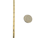 14k Yellow Gold 9.7g Ladies Rounded Bar Link Bracelet 7.25"