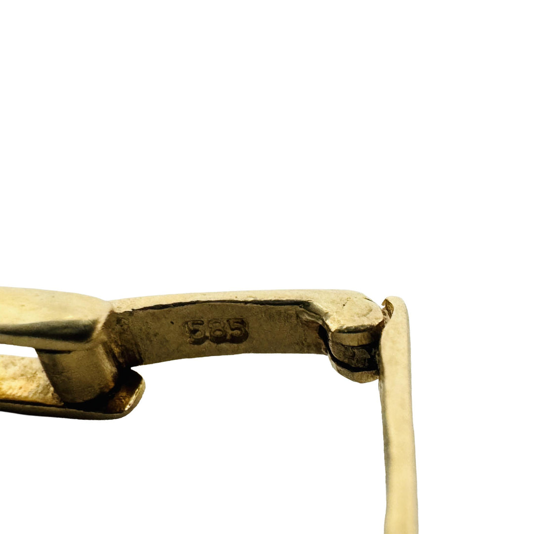 14k Yellow Gold 9.7g Ladies Rounded Bar Link Bracelet 7.25"