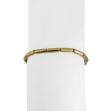 14k Yellow Gold 9.7g Ladies Rounded Bar Link Bracelet 7.25"