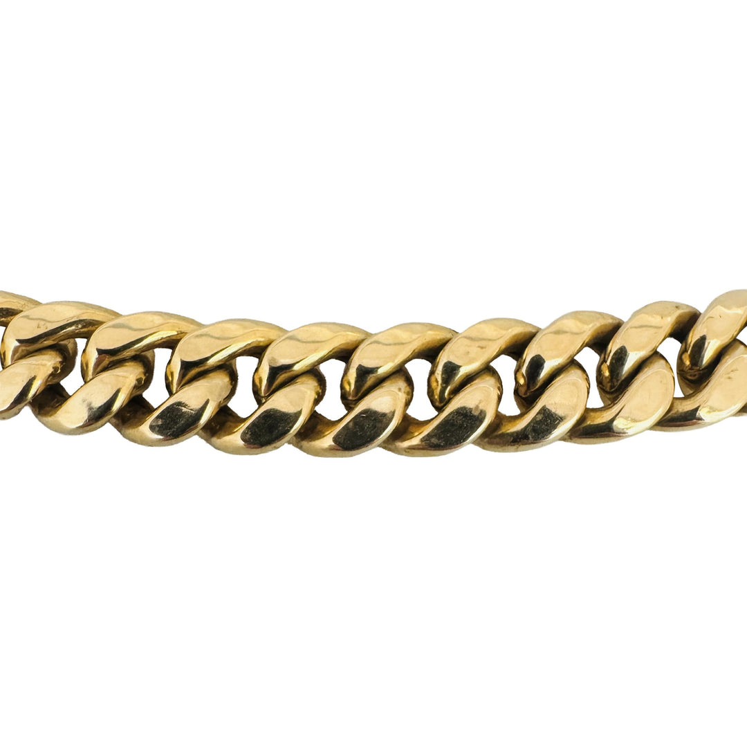 14k Yellow Gold 57.5g Semi Solid 9mm Cuban Curb Link Chain Necklace 26"