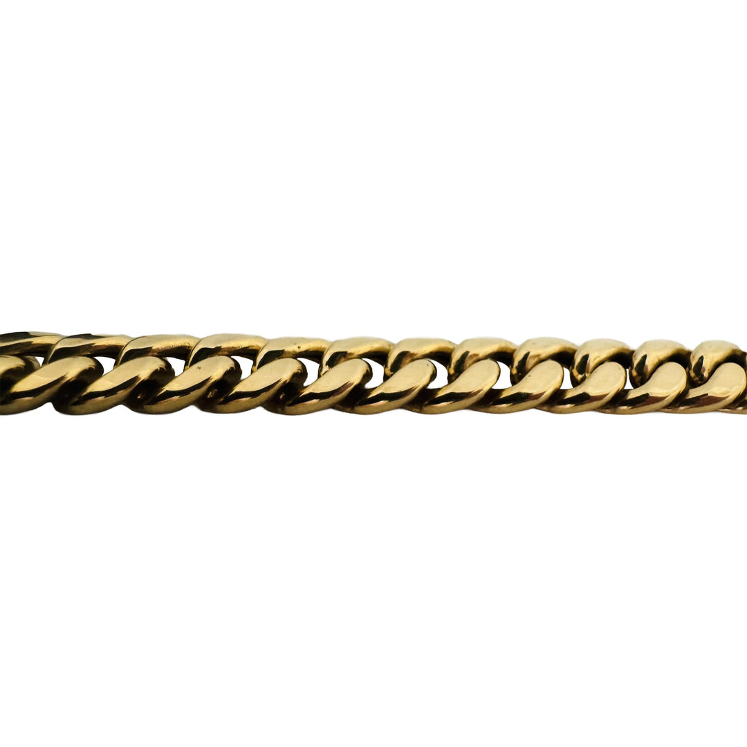 14k Yellow Gold 57.5g Semi Solid 9mm Cuban Curb Link Chain Necklace 26"