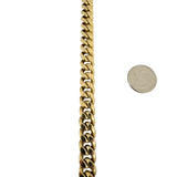 14k Yellow Gold 57.5g Semi Solid 9mm Cuban Curb Link Chain Necklace 26"