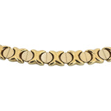 14k Yellow and White Gold 39.8g Hugs and Kisses XO Link Necklace Italy 18.5"