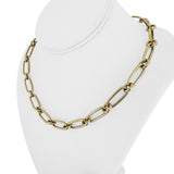 14k Yellow Gold 17g Hollow Ladies Elongated Oval Cable Link Necklace 18"