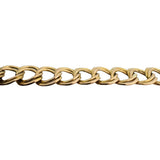 14K Yellow Gold 18.5g Semi Solid 12mm Double Curb Link Necklace Italy 16"
