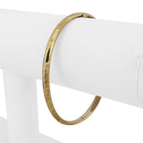 14k Yellow Gold 4.7g Vintage 4.5mm Floral Bangle Bracelet 7"