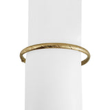 14k Yellow Gold 4.7g Vintage 4.5mm Floral Bangle Bracelet 7"