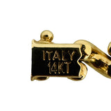 14k Yellow Gold 14.9g Ladies Polished 7mm San Marco Link Bracelet Italy 7"