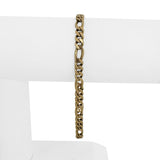 14k Yellow Gold 11.2g Solid Men's 5mm Figaro Link Bracelet Italy 8"