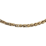 14k Yellow Gold 32.4g Solid Vintage 3.5mm Squared Byzantine Link Necklace 18.5"