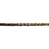 14k Yellow Gold 32.4g Solid Vintage 3.5mm Squared Byzantine Link Necklace 18.5"