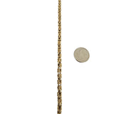 14k Yellow Gold 32.4g Solid Vintage 3.5mm Squared Byzantine Link Necklace 18.5"