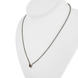 14k White Gold and Pink Tourmaline Wheat Link Pendant Necklace Italy 18.5"
