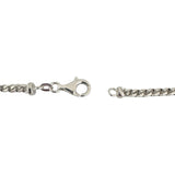 14k White Gold 41.4g Solid Heavy 3mm Squared Franco Link Chain Necklace 30"