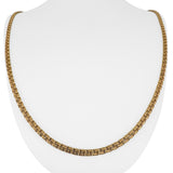 19k Portuguese Yellow Gold 24.3g Solid 3.5mm Double Curb Link Chain Necklace 28"