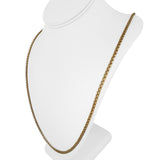 19k Portuguese Yellow Gold 24.3g Solid 3.5mm Double Curb Link Chain Necklace 28"