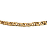 19k Portuguese Yellow Gold 24.3g Solid 3.5mm Double Curb Link Chain Necklace 28"