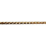 19k Portuguese Yellow Gold 24.3g Solid 3.5mm Double Curb Link Chain Necklace 28"