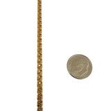 19k Portuguese Yellow Gold 24.3g Solid 3.5mm Double Curb Link Chain Necklace 28"
