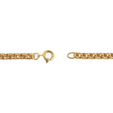 19k Portuguese Yellow Gold 24.3g Solid 3.5mm Double Curb Link Chain Necklace 28"