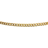 19k Portuguese Yellow Gold 7.4g Hollow Thin 2.5mm Curb Link Chain Necklace 24"
