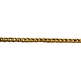 19k Portuguese Yellow Gold 7.4g Hollow Thin 2.5mm Curb Link Chain Necklace 24"