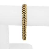 18k Yellow Gold 16g Vintage Thick Tight Curb Link Bracelet 7.5"