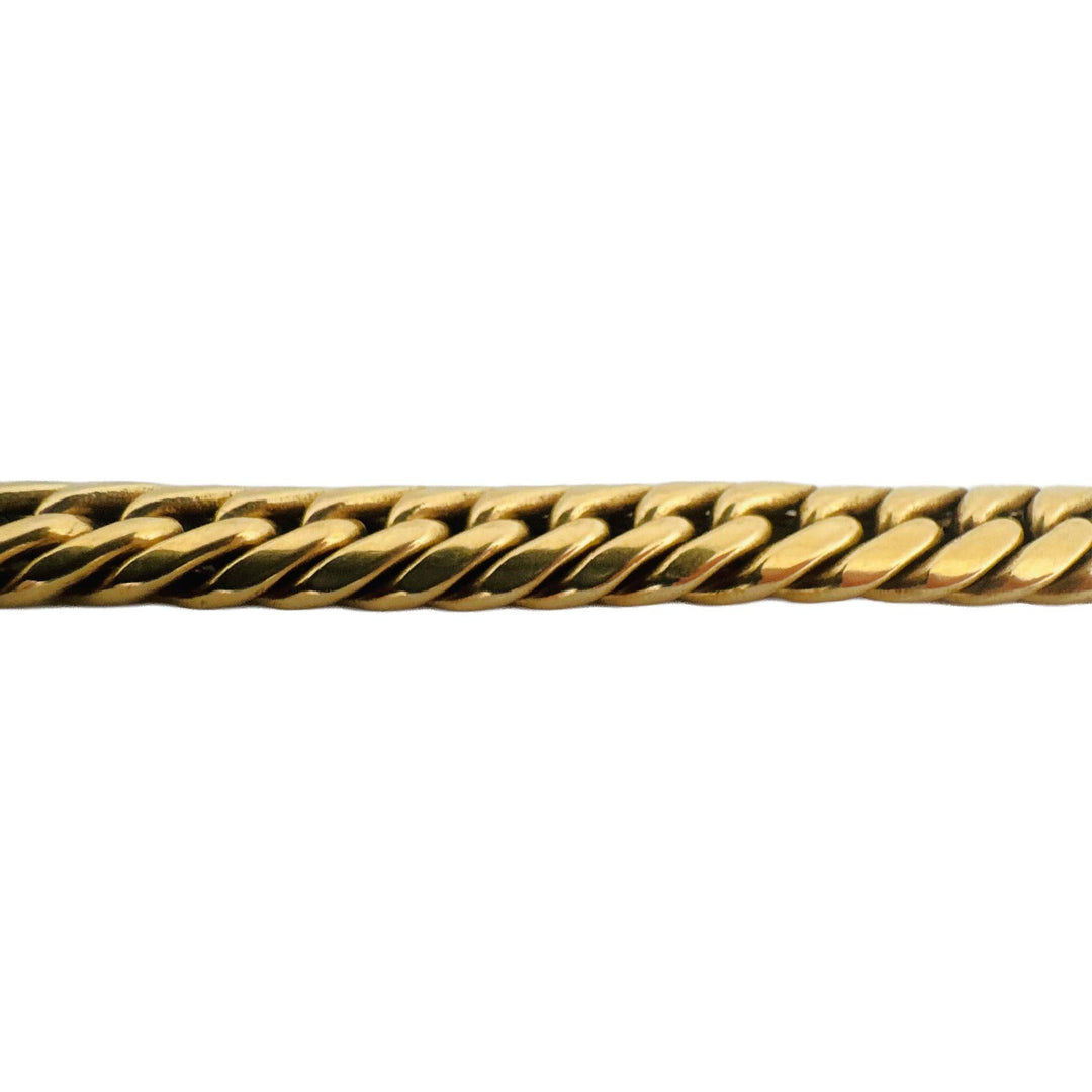 18k Yellow Gold 16g Vintage Thick Tight Curb Link Bracelet 7.5"