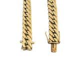 18k Yellow Gold 16g Vintage Thick Tight Curb Link Bracelet 7.5"