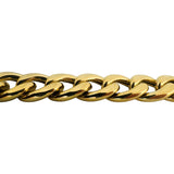 18k Yellow Gold 71.5g Heavy Thick Semi Solid Curb Link Chain Necklace Italy 19"