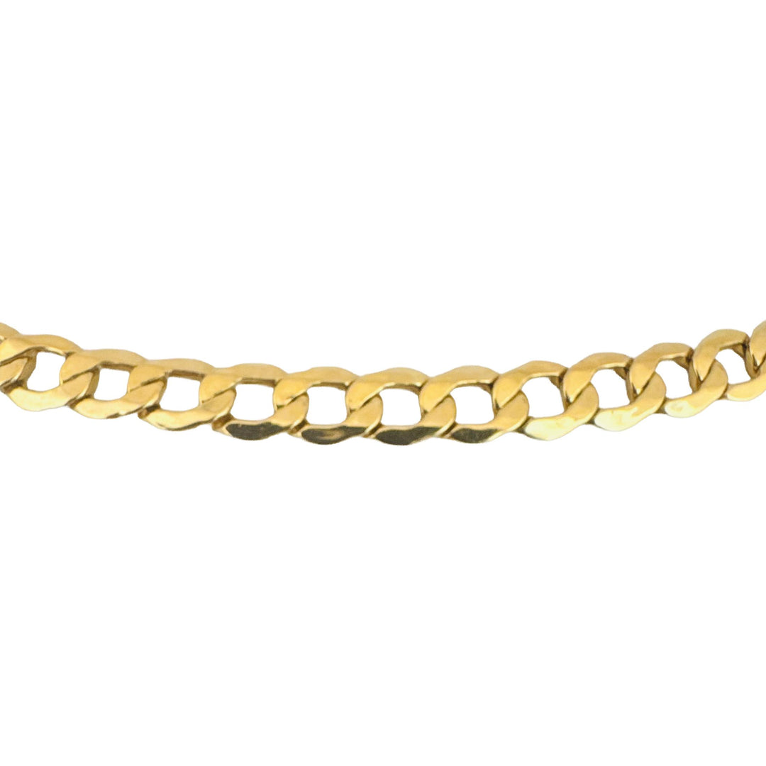 18k Yellow Gold 13.8g Hollow Light 6.5mm Curb Link Necklace 18"