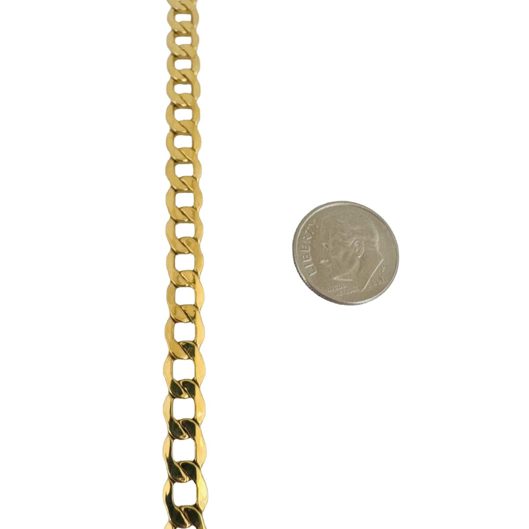 18k Yellow Gold 13.8g Hollow Light 6.5mm Curb Link Necklace 18"