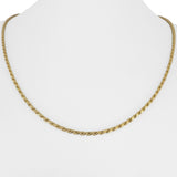 18k Yellow Gold 13g Solid Diamond Cut 2.2mm Rope Chain Necklace Italy 20"