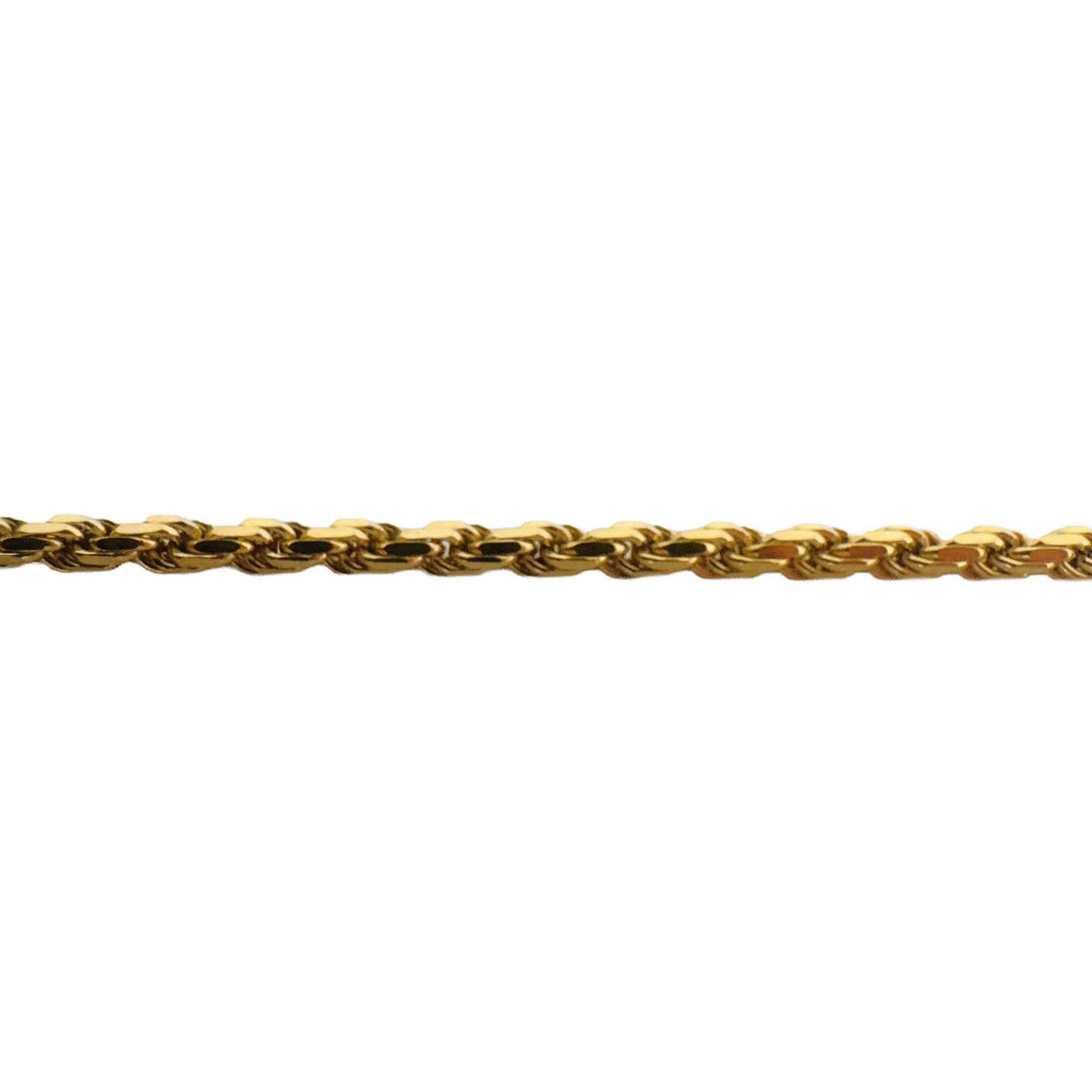 18k Yellow Gold 13g Solid Diamond Cut 2.2mm Rope Chain Necklace Italy 20"