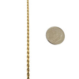 18k Yellow Gold 13g Solid Diamond Cut 2.2mm Rope Chain Necklace Italy 20"