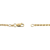 18k Yellow Gold 13g Solid Diamond Cut 2.2mm Rope Chain Necklace Italy 20"