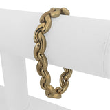 14k Yellow Gold 18.6g Vintage Ladies 10mm Fancy Link Bracelet Italy 7.5"