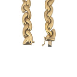 14k Yellow Gold 18.6g Vintage Ladies 10mm Fancy Link Bracelet Italy 7.5"