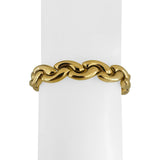 14k Yellow Gold 18.6g Vintage Ladies 10mm Fancy Link Bracelet Italy 7.5"
