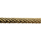 14k Yellow Gold Diamond and Sapphire 25g Popcorn Link Bracelet Italy 7.5"