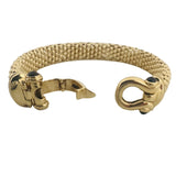 14k Yellow Gold Diamond and Sapphire 25g Popcorn Link Bracelet Italy 7.5"